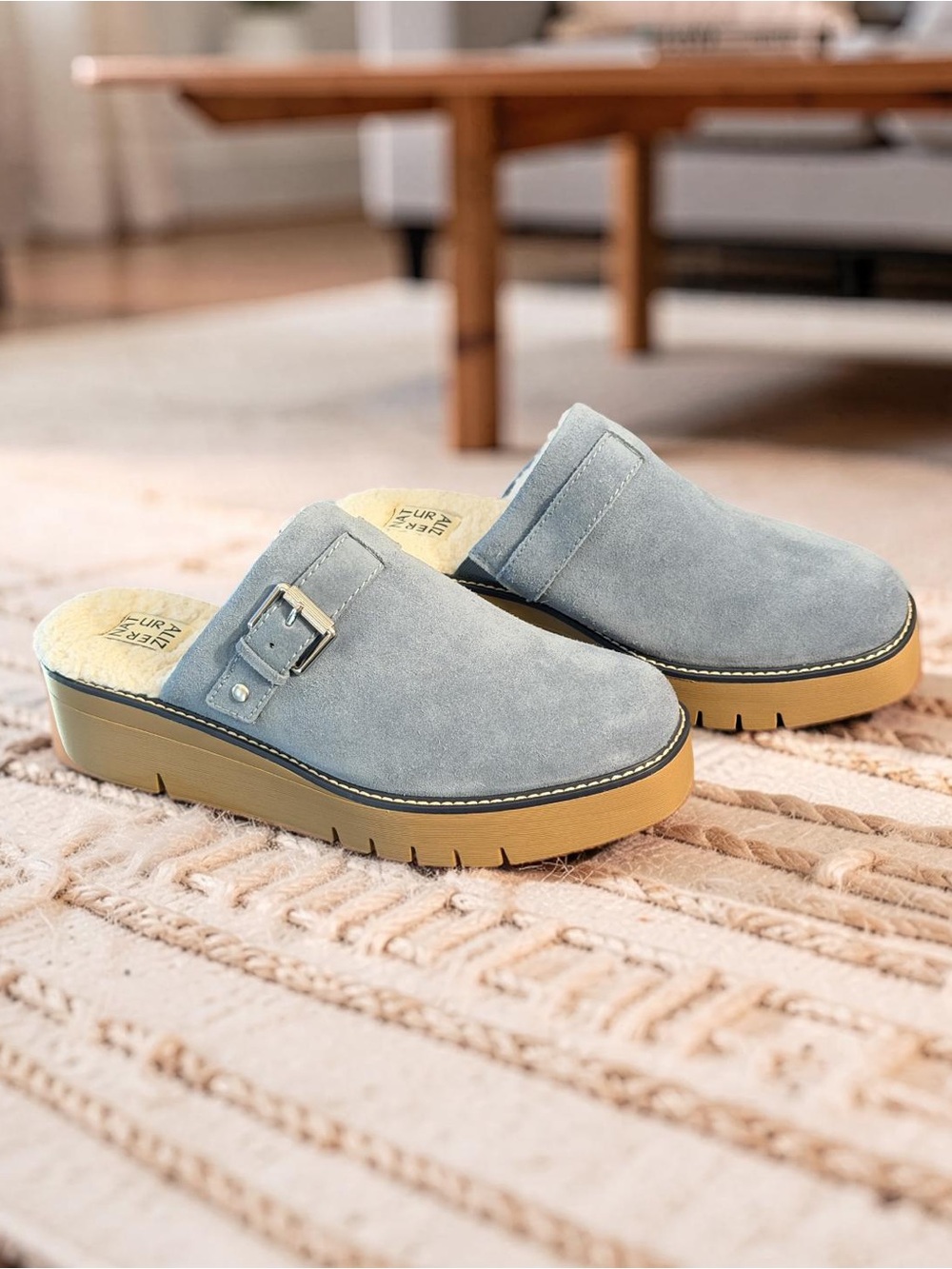 Naturalizer NWT Sz 11M Women's Wayde Storm Super Comfy Blue Suede Mules (SH380)